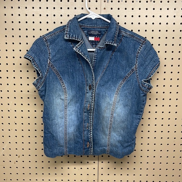 Tommy jeans denim vest size L used